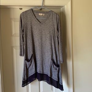 LOGO tunic in blackberry size small